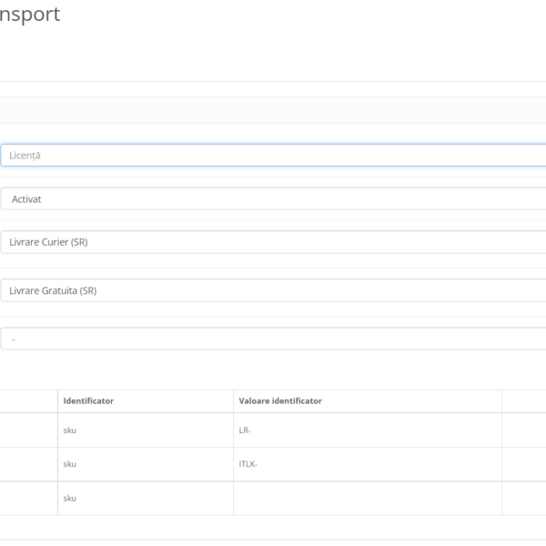 Modul calcul cost transport pentru comenzi cu furnizori multipli