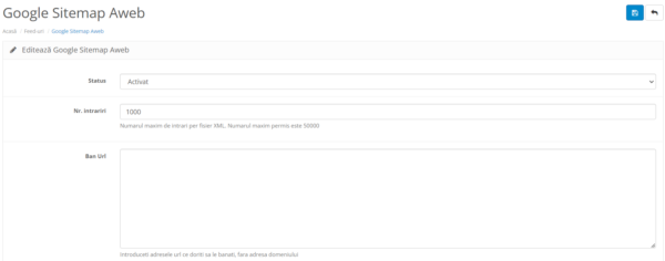 Modul feed-uri Google Sitemap - imagine 2